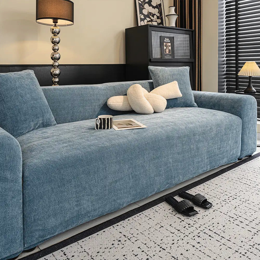 Herringbone Full Coverage Scratch-Resistant Sofa Protection Magic Stretch  Corner Couch Cover