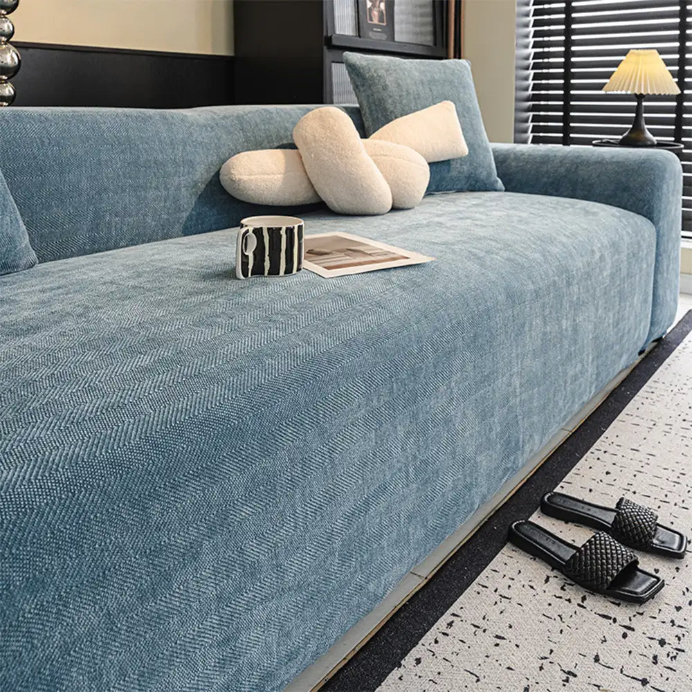 Herringbone Full Coverage Comfortable Scratch-Resistant Sofa Protection Magic Sofa Cover