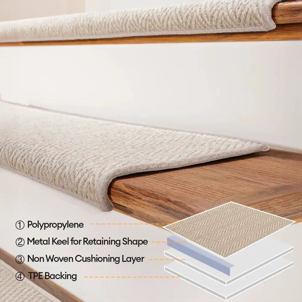 Non-slip All-season Adhesive-Grip Stair Treads - Retro
