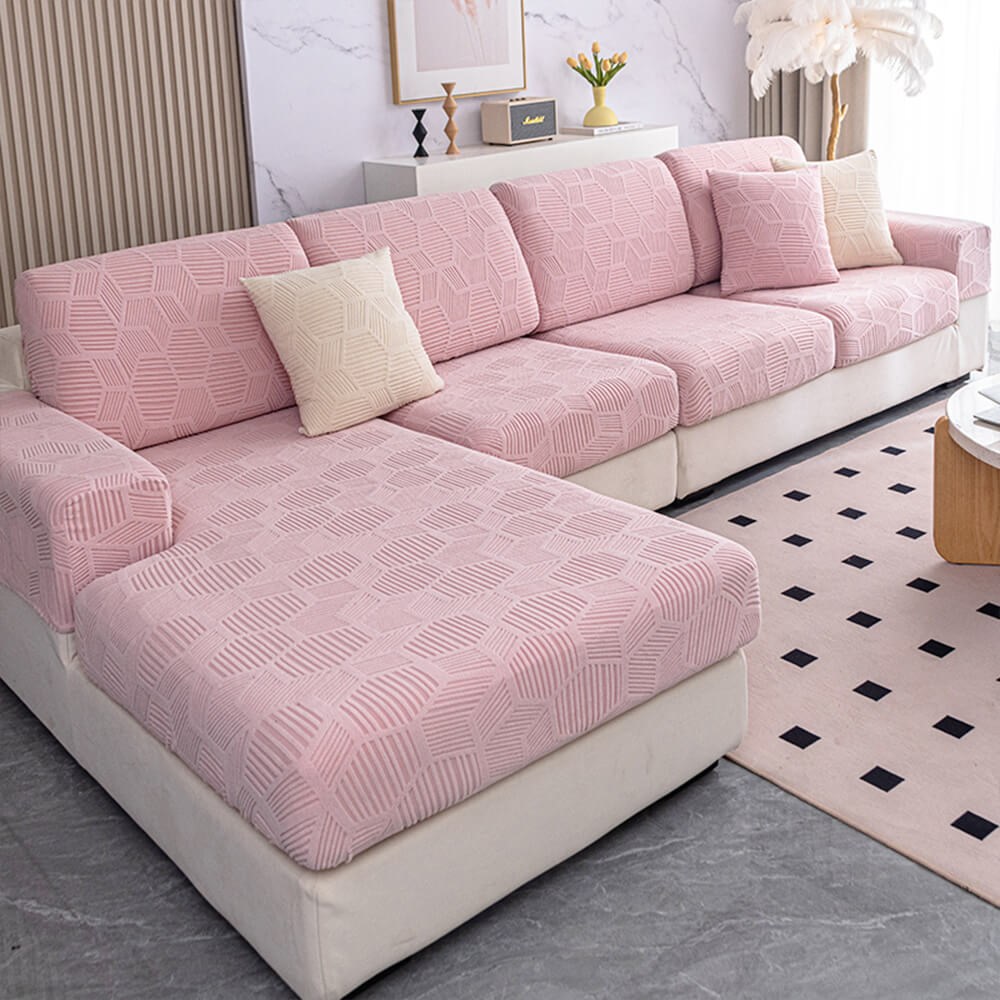 Honeycomb Pattern Water-resistant Stretch Full-Cover Magic Corner Couch Cover