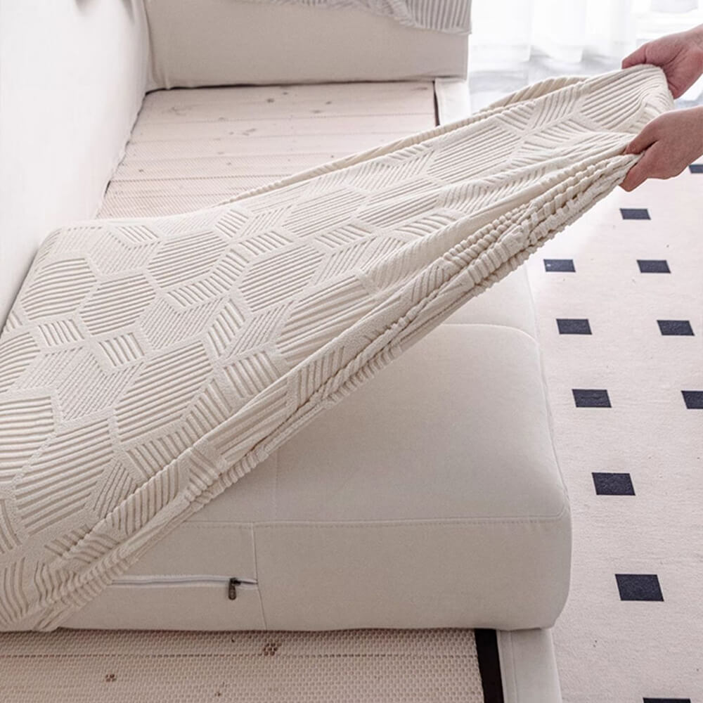 Honeycomb Pattern Water-resistant Stretch Full-Cover Magic Corner Couch Cover