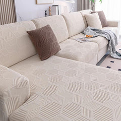 Honeycomb Pattern Water-resistant Stretch Full-Cover Magic Corner Couch Cover