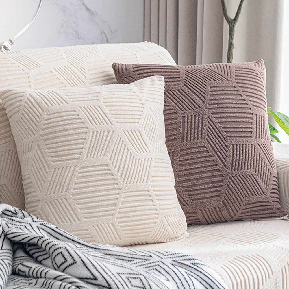 Honeycomb Pattern Water-resistant Stretch Full-Cover Magic Corner Couch Cover