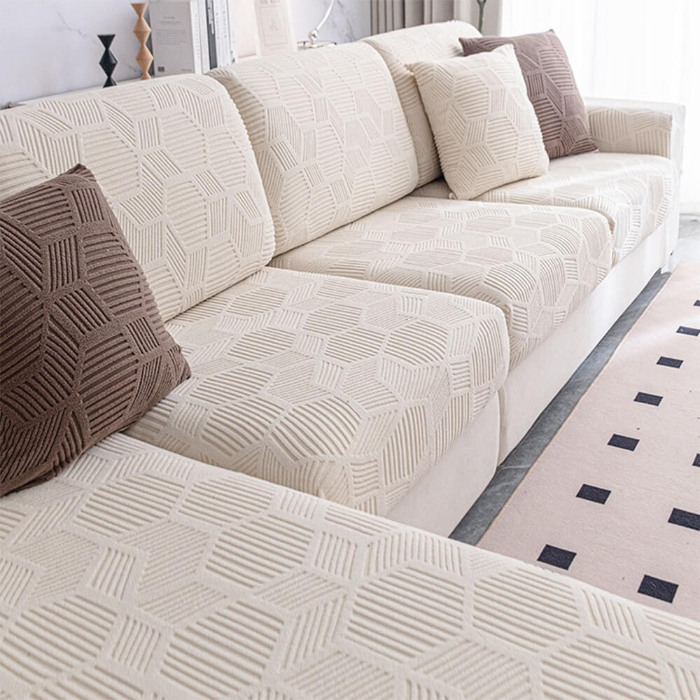 Honeycomb Pattern Water-resistant Stretch Full-Cover Magic Outdoor Garden Sofa Cover