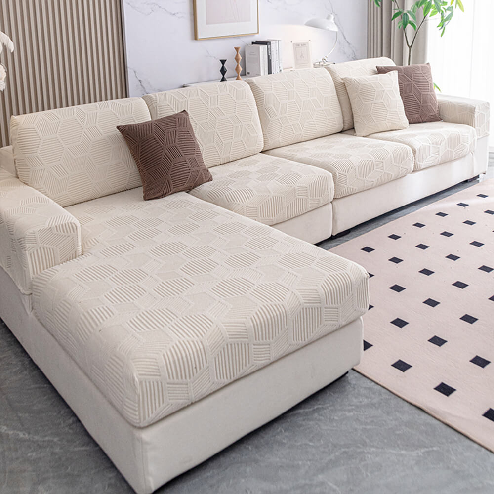 Honeycomb Pattern Water-resistant Stretch Full-Cover Magic Outdoor Garden Sofa Cover