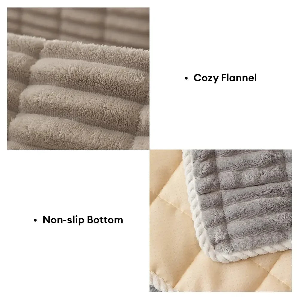 Waterproof One-Piece Cozy Flannel Sofa Protection Non-Slip Corner Couch Cover