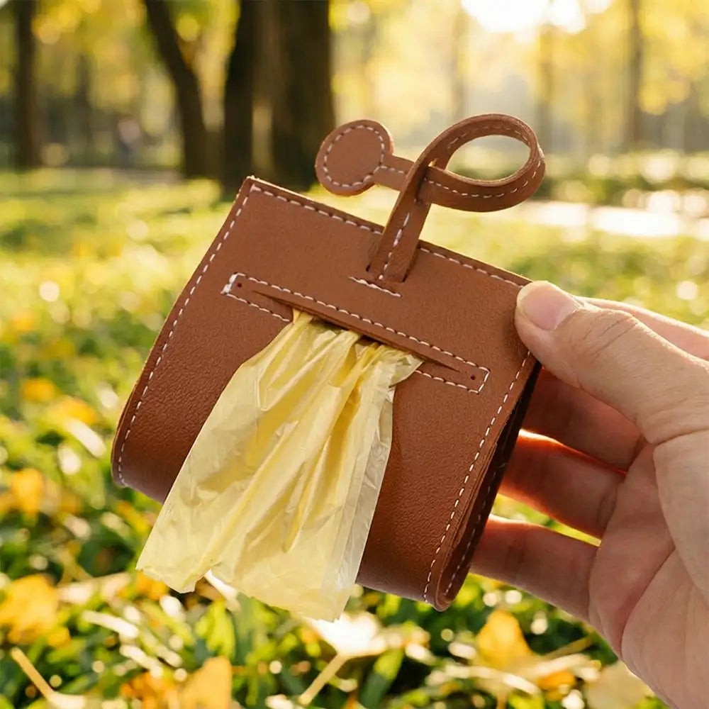 PU Leather Dog Poop Bag Dispenser