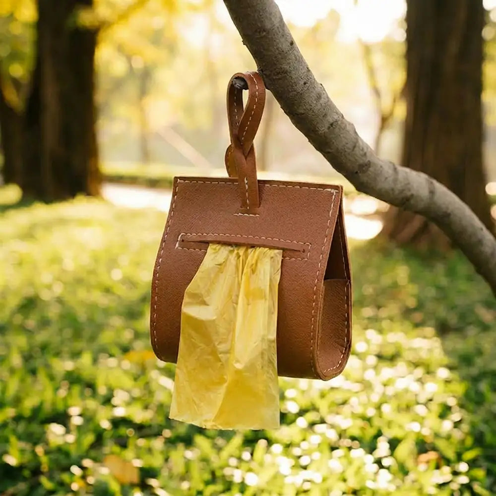 PU Leather Dog Poop Bag Dispenser