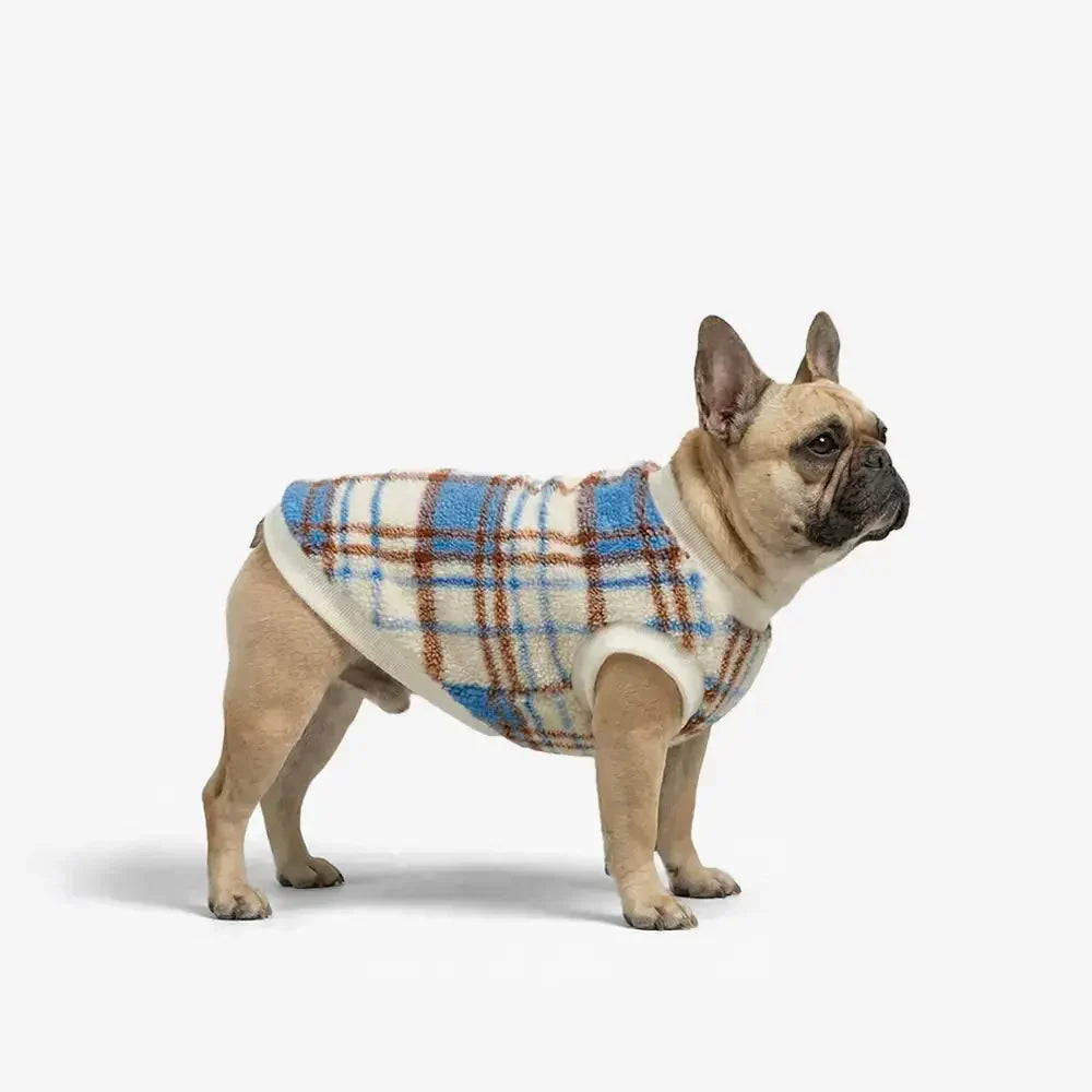 Plaid Comfortable Warm Plush Dog Jumper Sweater Suitable For All Breeds of Dogs