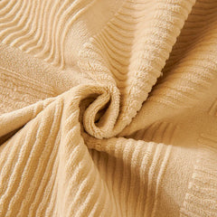Plush Cream Geometric All Seasons Non-Slip Sofa Cover