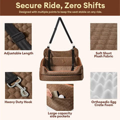 Portable Washable Travel Safety Large Dog Car Booster Seat Bed for Back Seat