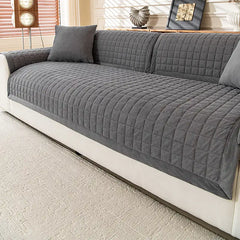Quilted Square Simple Comfortable Sofa Protector Non-Slip Sofa Cover
