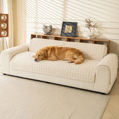 Quilted Square Simple Comfortable Sofa Protector Non-Slip Sofa Cover