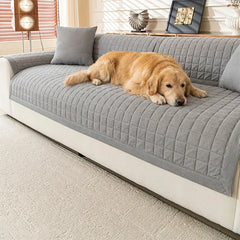 Quilted Square Simple Comfortable Sofa Protector Non-Slip Sofa Cover
