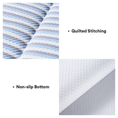Refreshing Striped Cooling Ice Silk Non-Slip Dog Mat Bed with Pillow