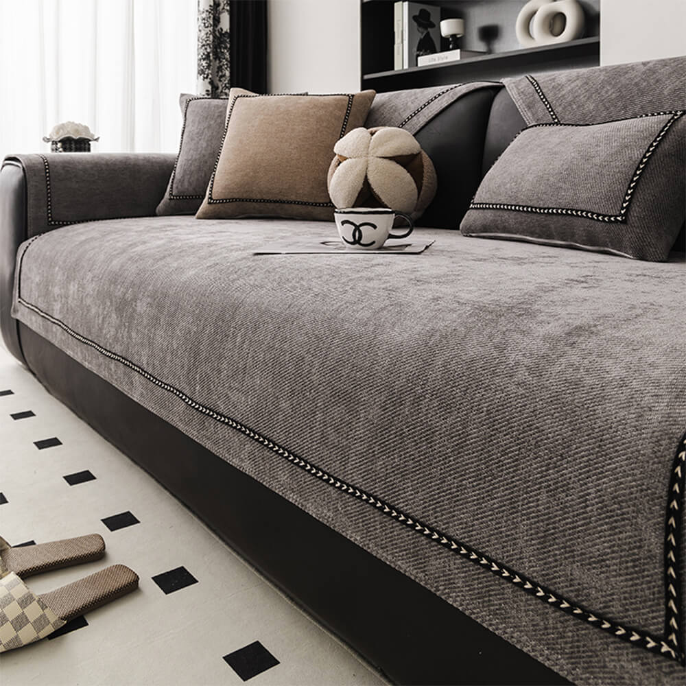 Simple Modern Jacquard High-Weight Non-Slip Chenille Outdoor Garden Sofa Cover
