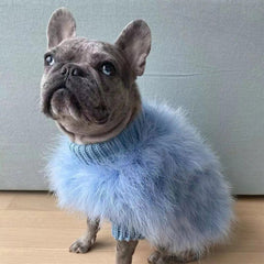 Soft Fluffy Fashion Luxurious Dog Clothes Turtleneck Knit Dog Jumper