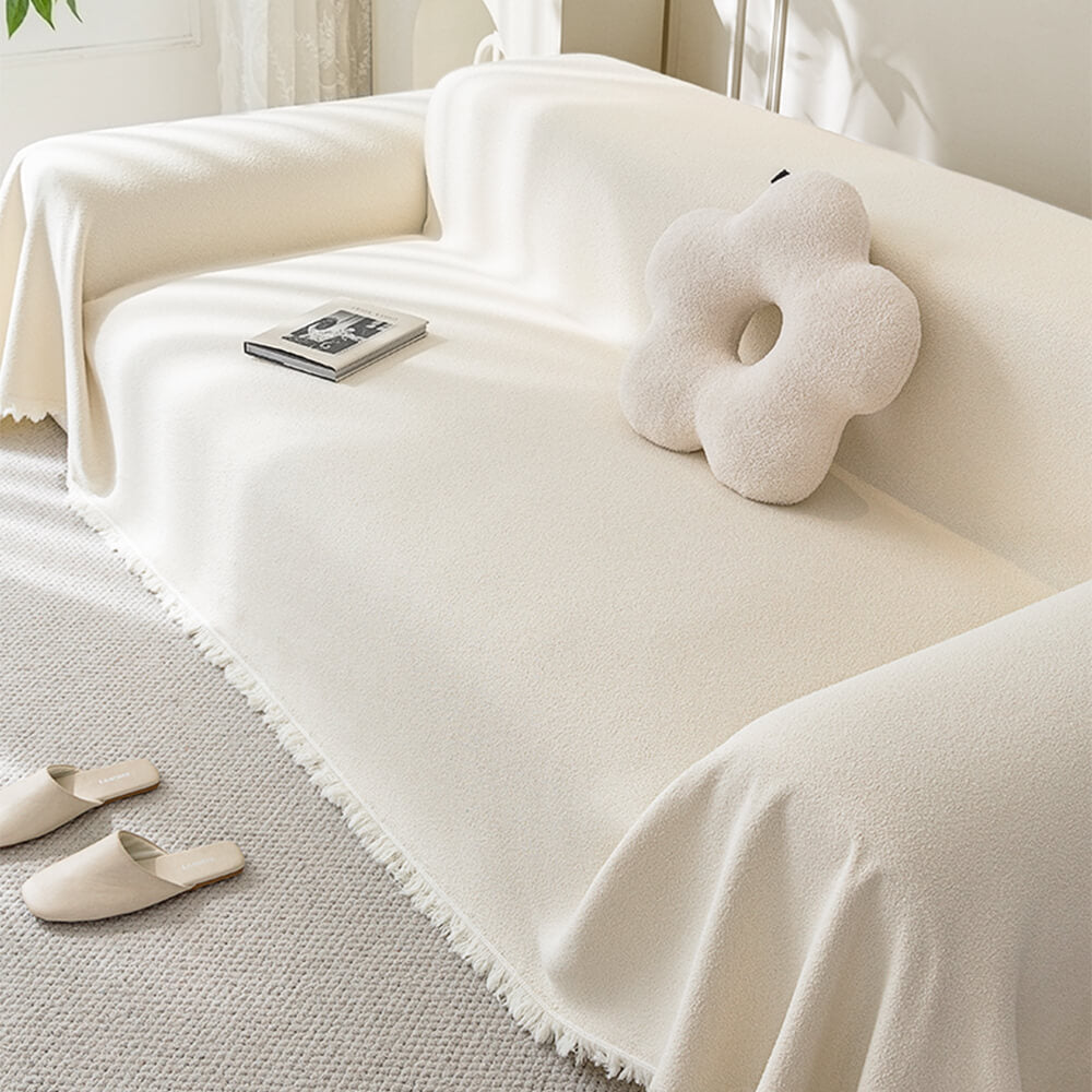 Soft Water-resistant Teddy Plush Throw Sofa Cover Sofa Throws