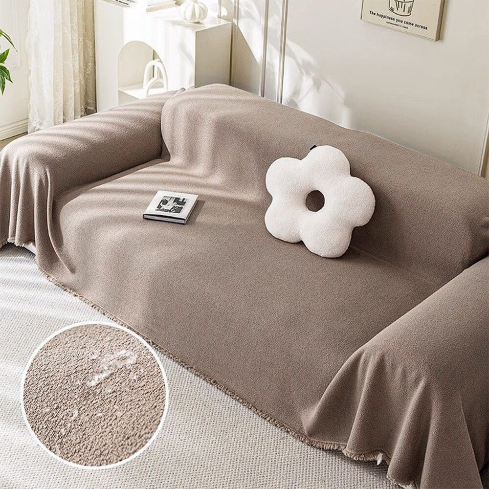 Soft Water-resistant Teddy Plush Throw Sofa Cover Sofa Throws