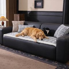 Striped Corduroy Sofa Scratch-Resistant Protective Non-Slip Couch Cover