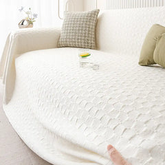Textured Cooling Ice Silk Skin-Friendly Breathable Sofa Throw Blanket Washable Sofa Cover
