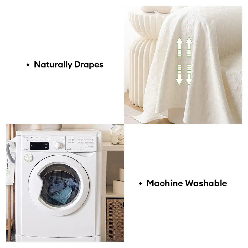 Textured Cooling Ice Silk Skin-Friendly Breathable Sofa Throw Blanket Washable Sofa Cover