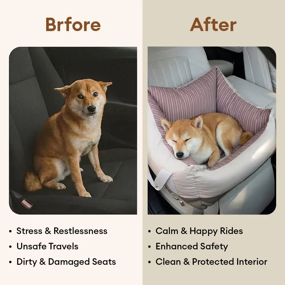Travel Safety Semi-Enclosed Water-Repellent Dog Car Seat Bed