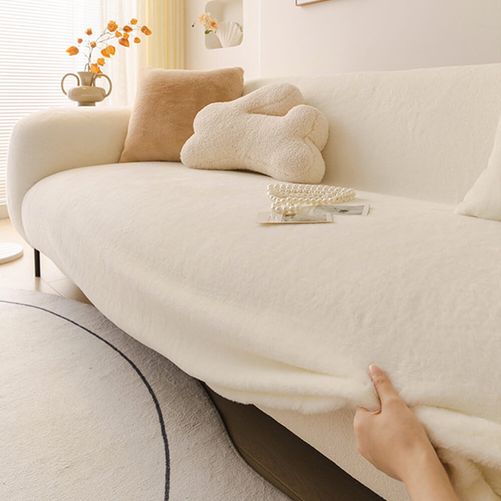 Ultra Soft Skin Friendly Plush Full Coverage Furniture Protector Sofa Cover