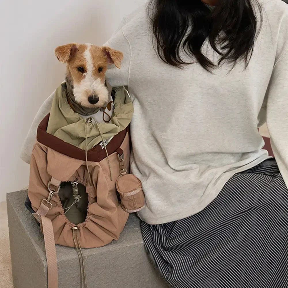 Vintage Breezy Outdoor Waterproof Large-Capacity Travel Pet Carrier Bag