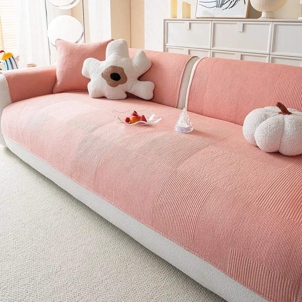 Washed Cotton Skin-Friendly Breathable Sofa Protector Non-slip Sofa Cover