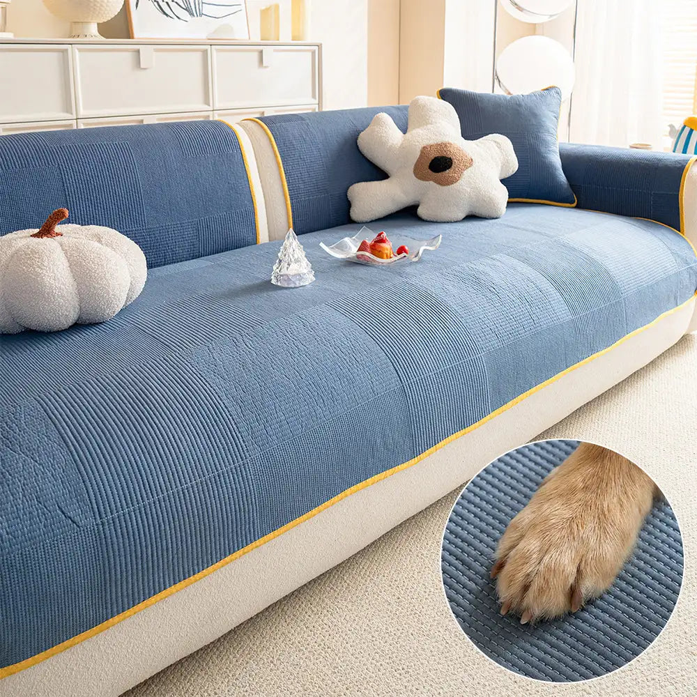 Washed Cotton Skin-Friendly Breathable Sofa Protector Non-slip Sofa Cover