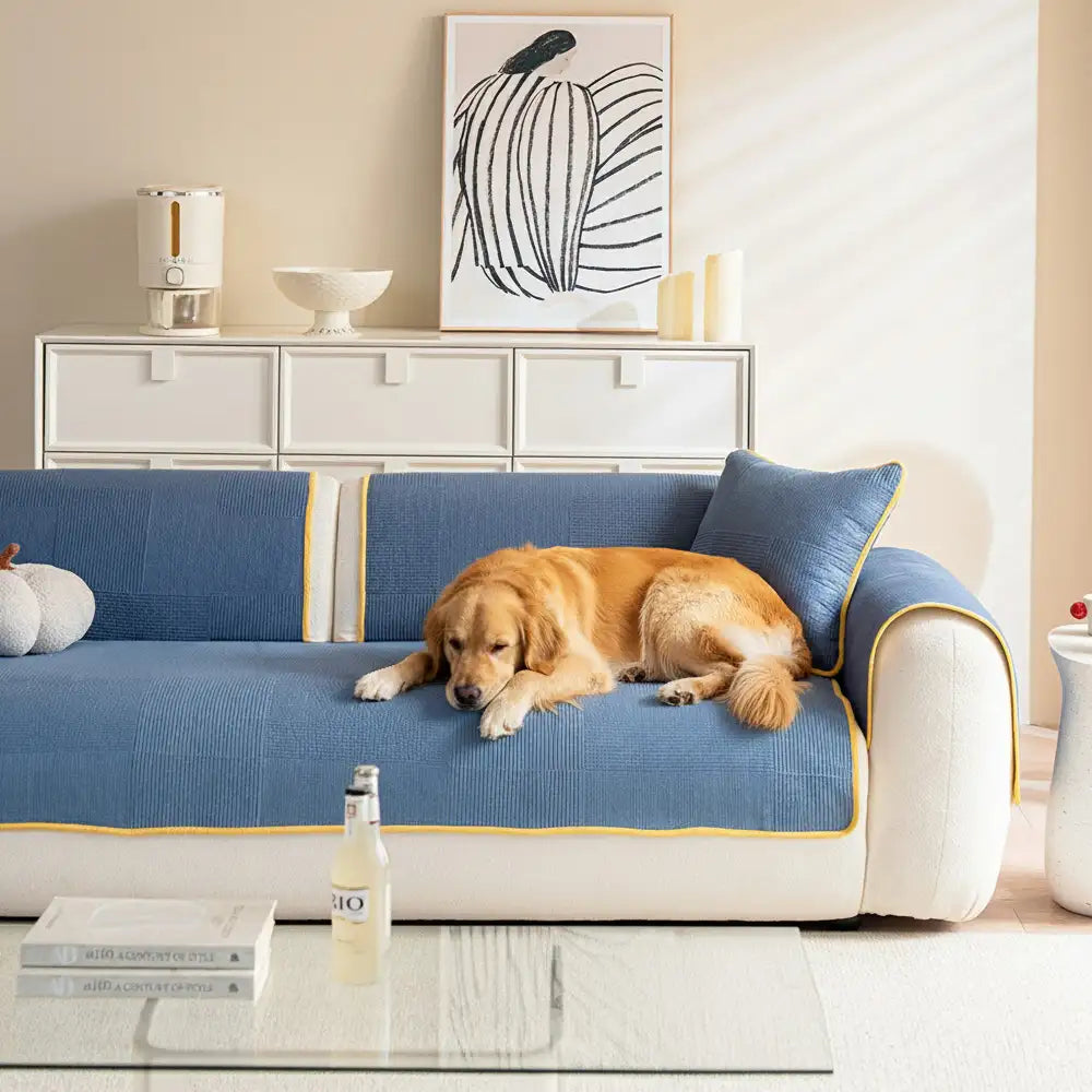 Washed Cotton Skin-Friendly Breathable Sofa Protector Non-slip Sofa Cover