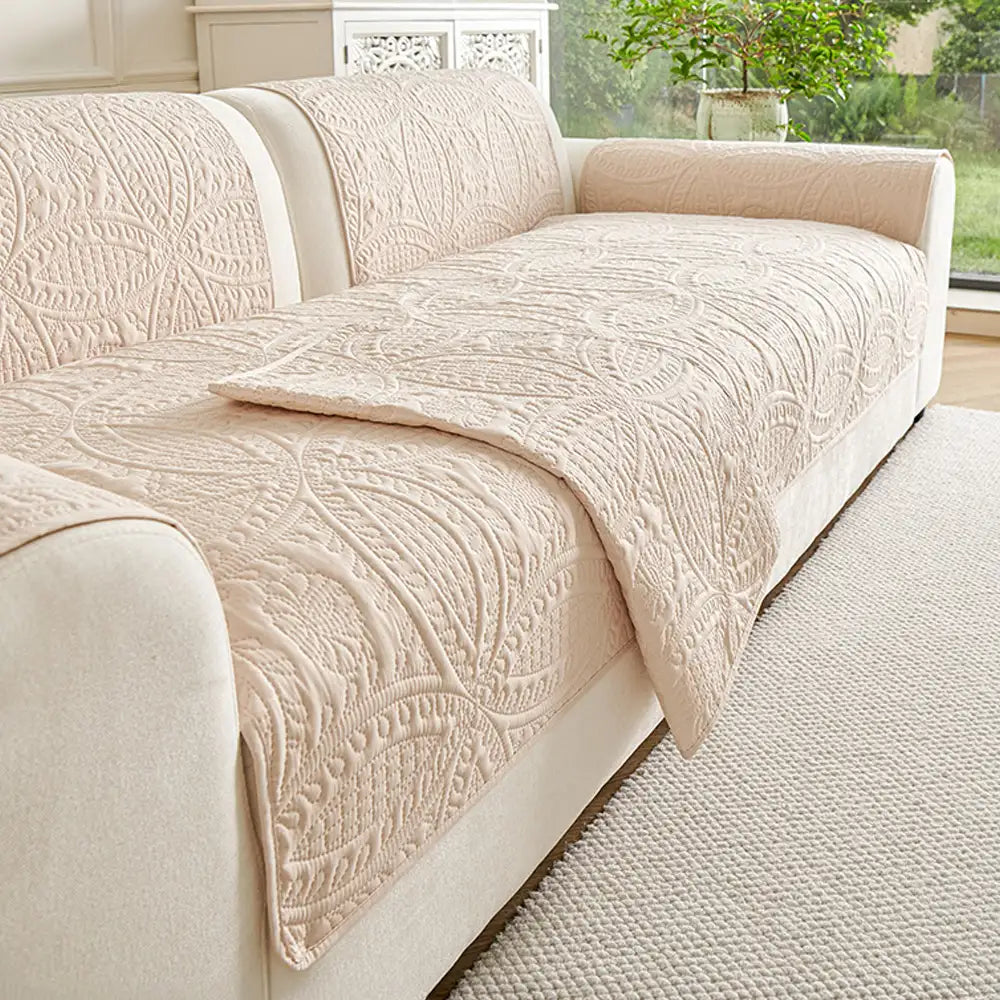 Water-Repellent Brushed Fabric All-Season Breathable Non-Slip Outdoor Garden Sofa Cover