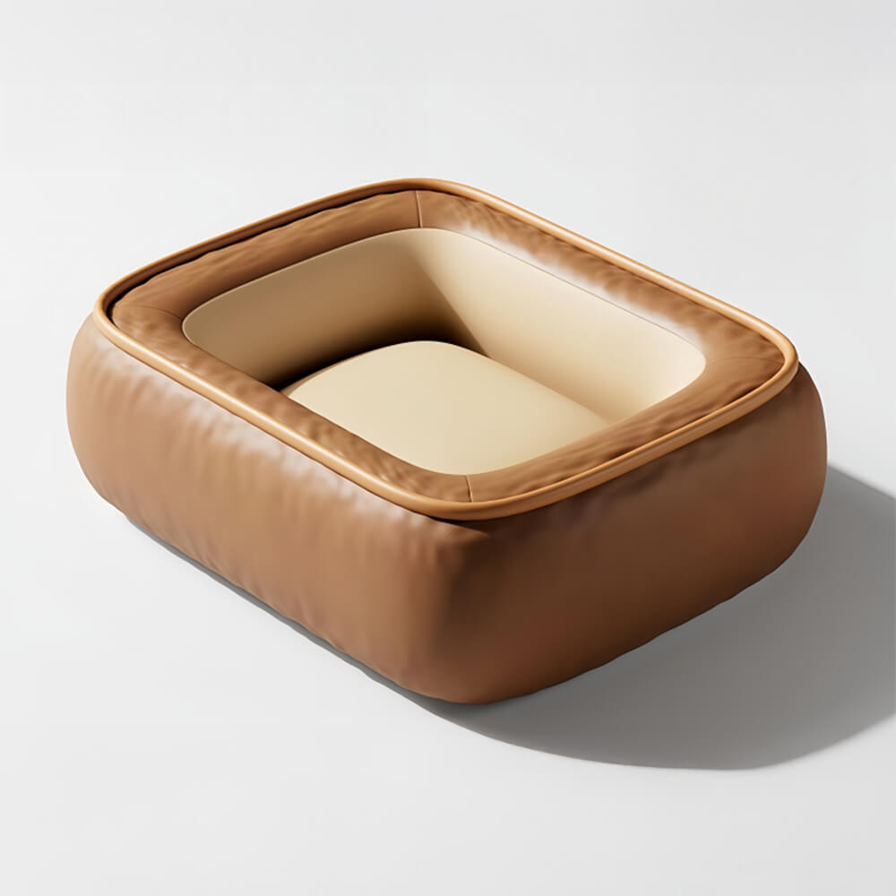 Waterproof Non-stick PU Leather Scratch-resistant Full Support Garden Outdoor Dog Bed