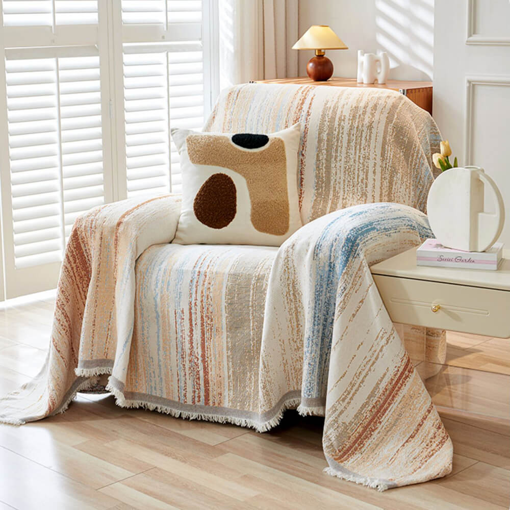Colourful Rainbow Gradient Full Sofa Drape Throw Sofa Cover Sofa Throws