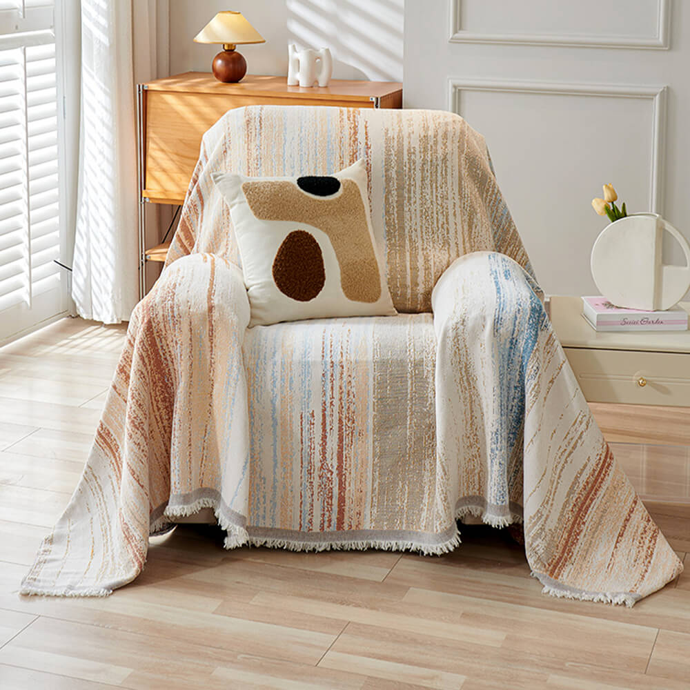 Colourful Rainbow Gradient Full Sofa Drape Throw Sofa Cover Sofa Throws