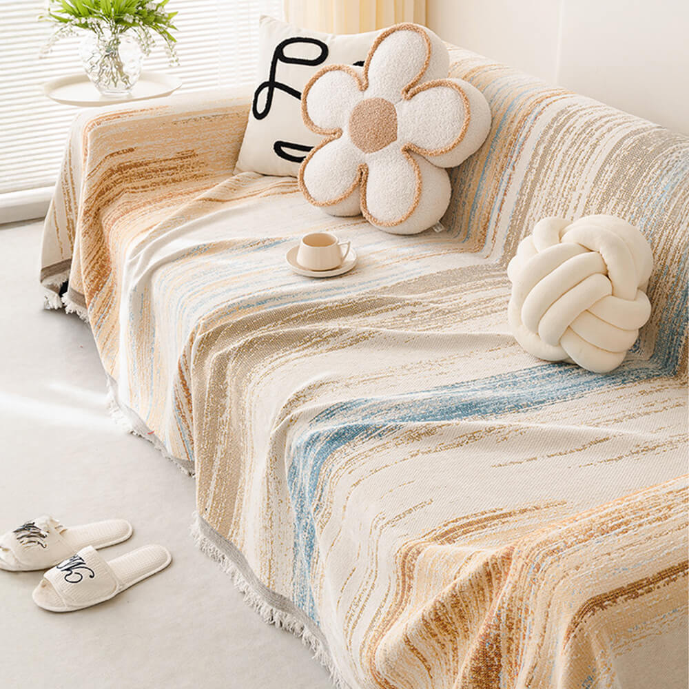 Colourful Rainbow Gradient Full Sofa Drape Throw Sofa Cover Sofa Throws