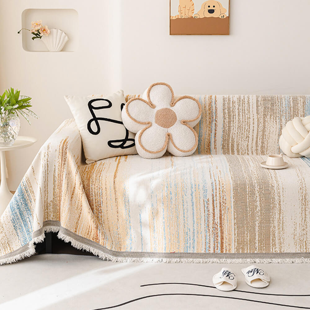 Colourful Rainbow Gradient Full Sofa Drape Throw Sofa Cover Sofa Throws