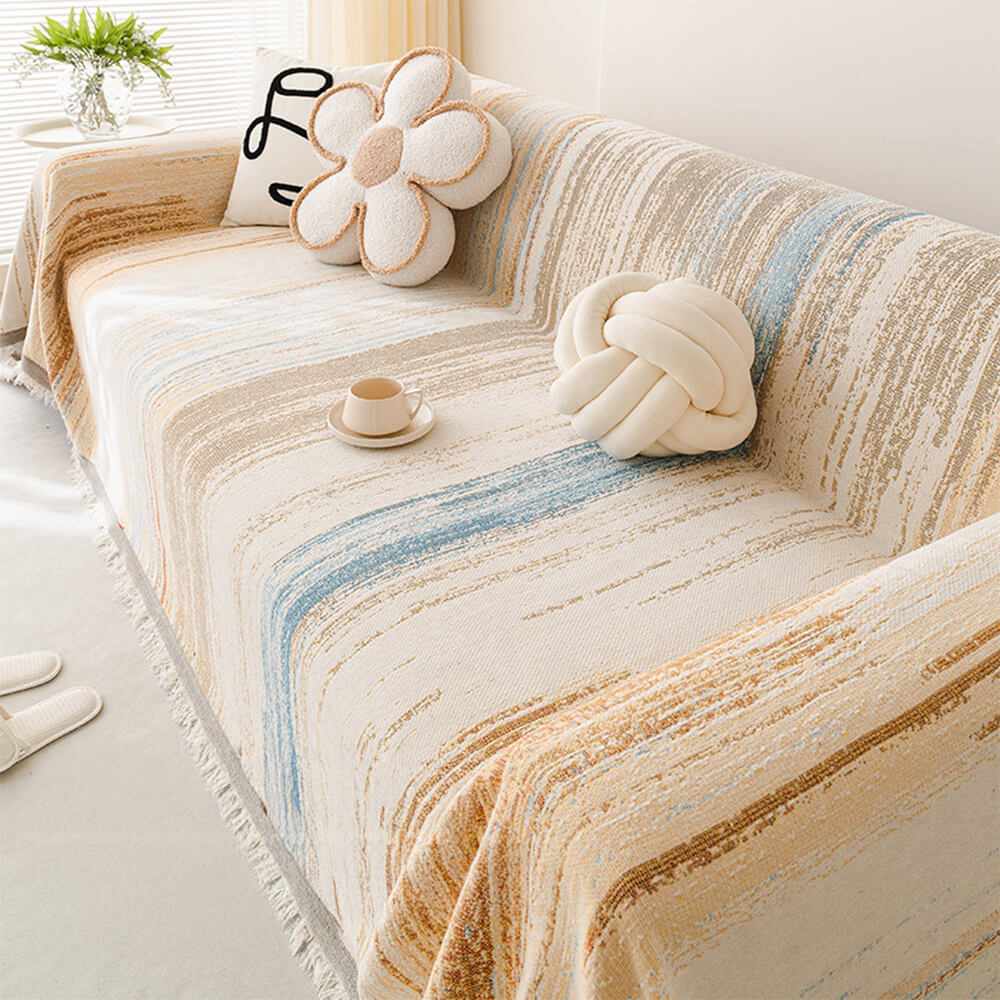 Colourful Rainbow Gradient Full Sofa Drape Throw Sofa Cover Sofa Throws