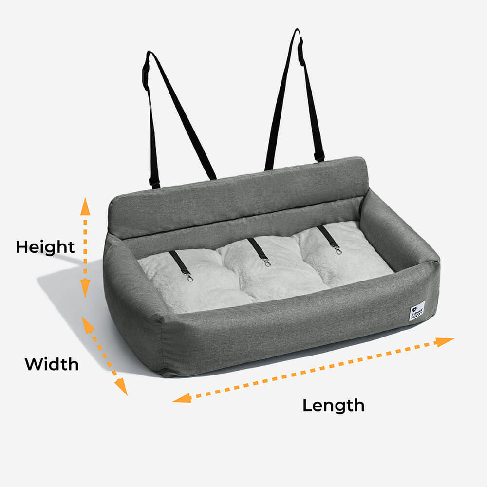 Travel Bolster Full Durable Washable Dog Car Back Seat Bed - Roadtrip