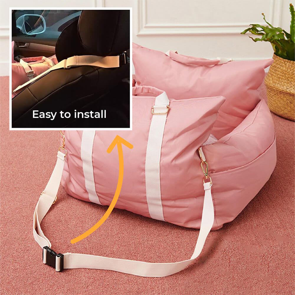 Waterproof ISOFIX Dog Car Seat Bed - First Class