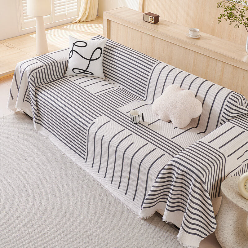 Geometric Pattern MultiColour Sofa Cover - Modern Design for a Stylish Home Sofa Throws