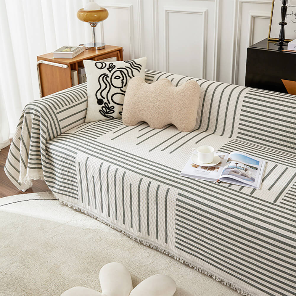 Geometric Pattern MultiColour Sofa Cover - Modern Design for a Stylish Home Sofa Throws