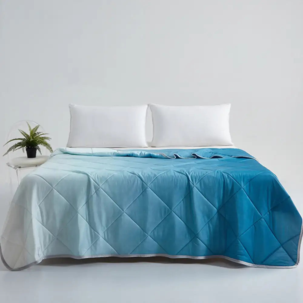 Gradient Series Cooling Ice Silk Skin-Friendly Blanket with Double Sided Cold Effect