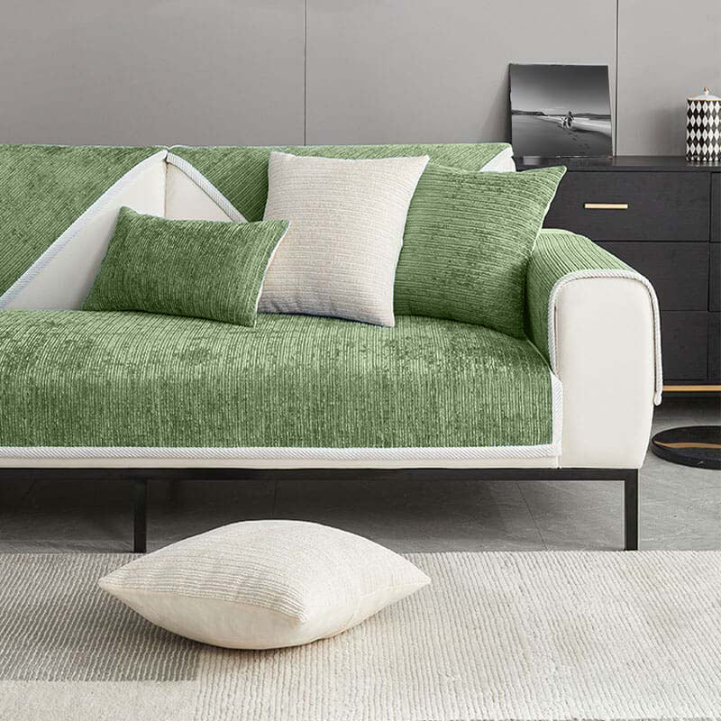Waterproof Antimicrobial Simple Chenille Fabric Anti-scratch Recliner Slipcover