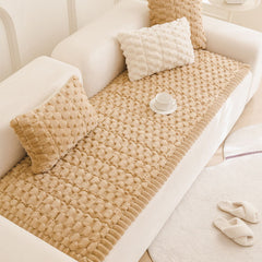 Honeycomb Plush Thickened Soft Sofa Decoration Pet Mat Sofa Cover