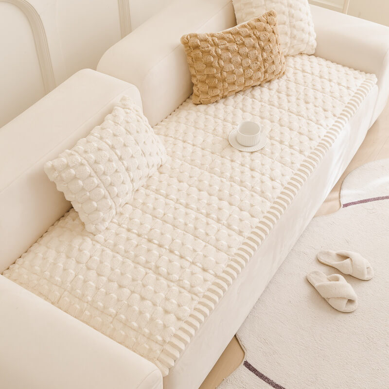 Honeycomb Plush Thickened Soft Sofa Decoration Pet Mat Sofa Cover