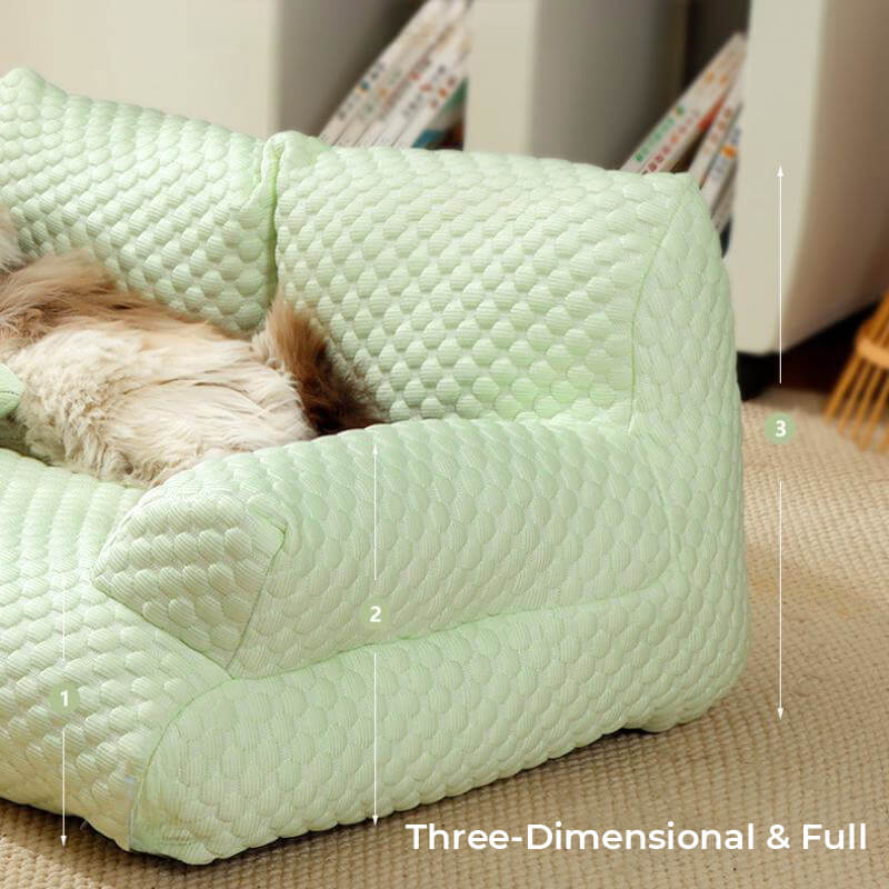 Ice Silk Cooling Pet Bed Breathable Washable Dog Sofa Bed Garden Outdoor Dog Bed