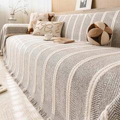 Large Herringbone Chenille Thickened Scratch-Resistant Sofa Cover Protection Sofa Throw Cover