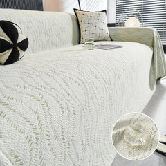 Leaf Pattern Cooling Ice Silk Sofa Protection Large Sofa Throw Blanket Sofa Cover